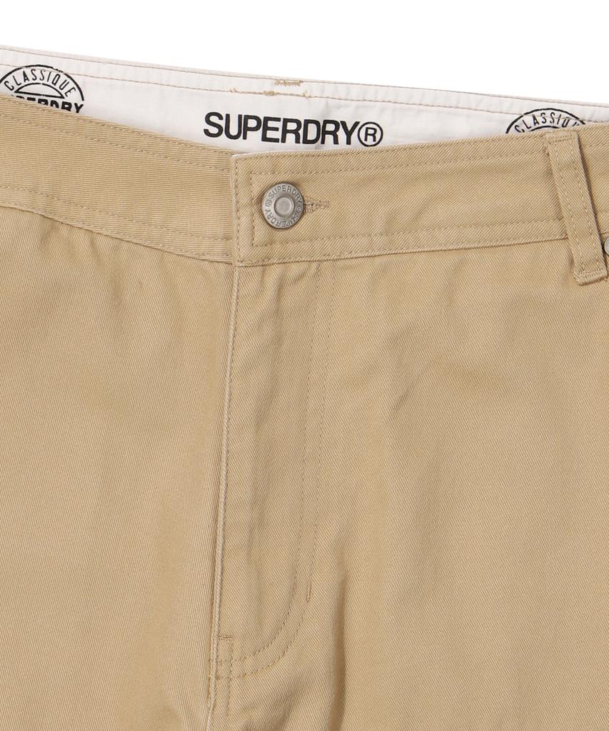 Syupeodeulai Corduroy Mix Straight Carpenter Pants Beige
