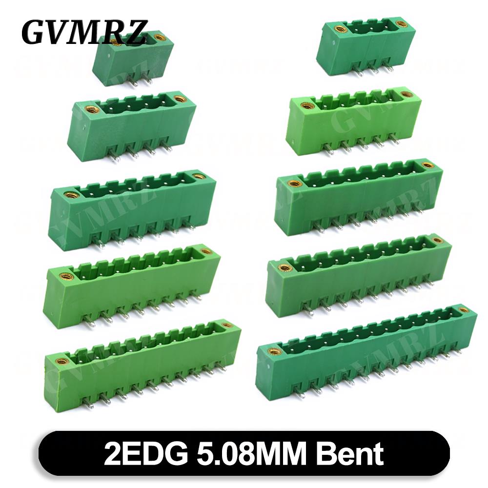 5PCS KF2EDGWB 2EDG 5.08 2 3 4 5 6 7 8 9 10 12Pin Wall Terminal Plug Type 5.08mm Pitch Connector Pcb Screw Terminal Block