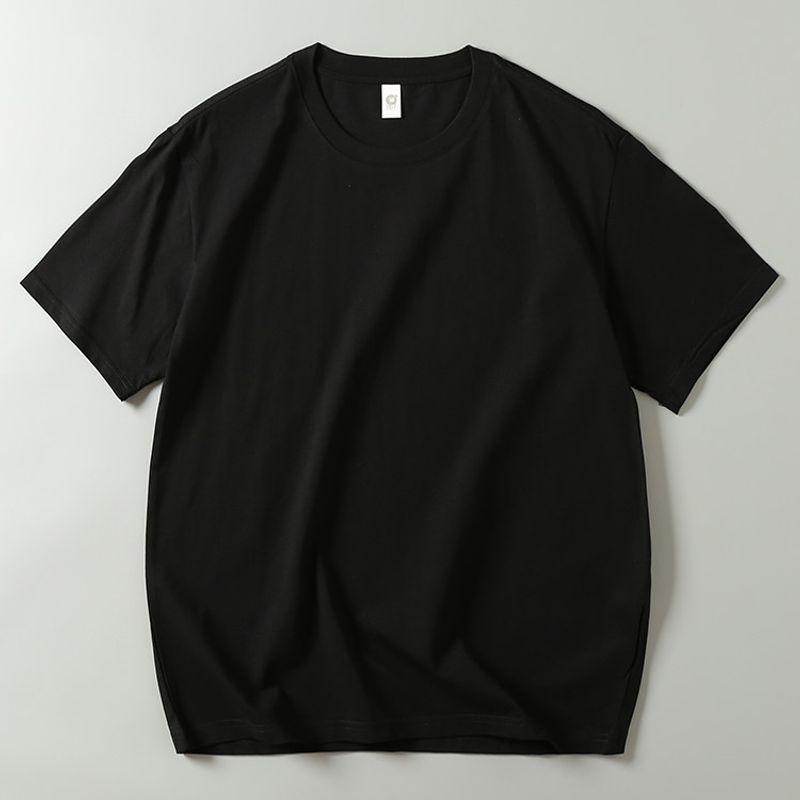 Xinjiang Combed 100% Long-Staple Pure Cotton Short-Sleeved T-Shirt for Men and Women, Loose Casual Summer Solid Color Half-Sleeved T-Shirt