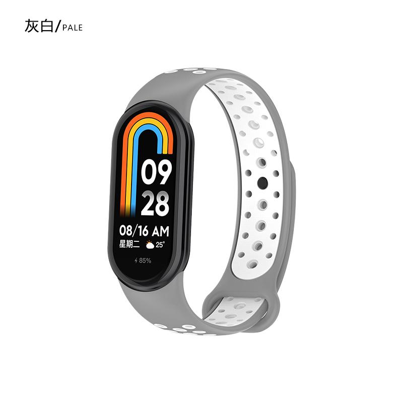 Two-tone Silicone Strap for Xiaomi Mi Band 10/9/8 Smart Watch Replaceable Correa for Mi Band 8/9/10 Sports Bracelet Accessories