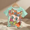 Kawaii Labubu Cartoon Anime Kids T-Shirts 3D Print Streetwear Boy Girls Child Clothing