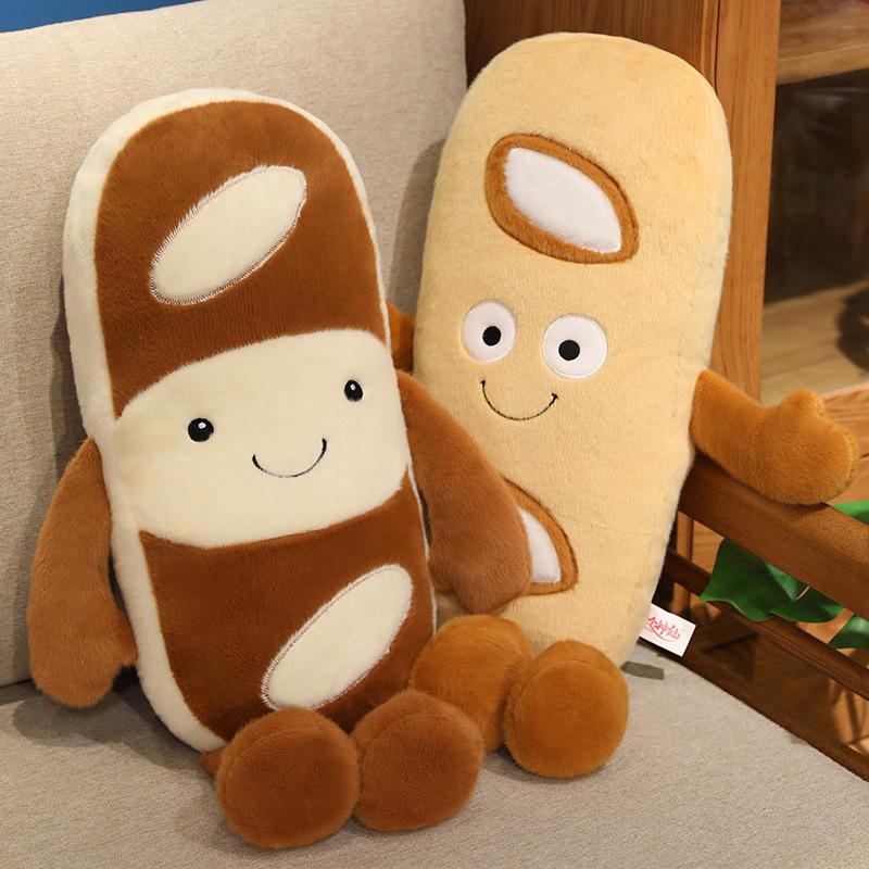 Cartoon Cute Expression Baguette Doll Plush Toy Bread Doll Home Sofa Pillow Cushion Doll