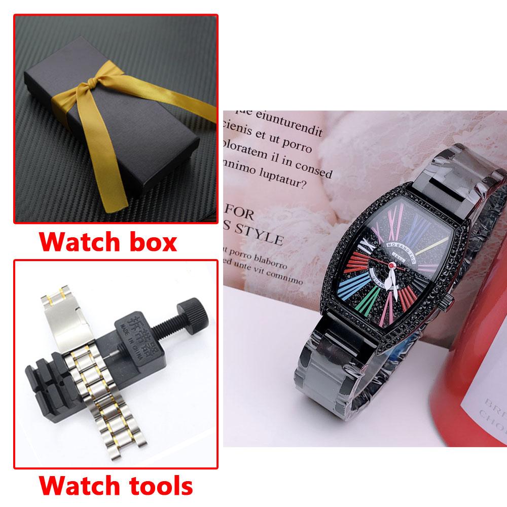 

Новые корейские женские часы водонепроницаемые полностью бриллиантовые бочонок типа бриллиант модные арабские цифры циферблат часы Montre Femme