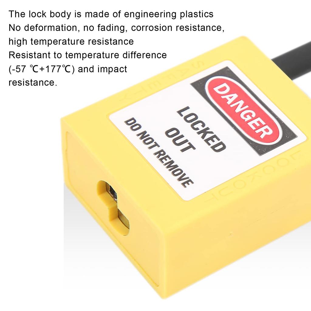 Lockout Tagout High Heat Impact Includes for Electrical Factory Work Maintenance and and Disaster Prevention Padlock, Insulated, Strength,