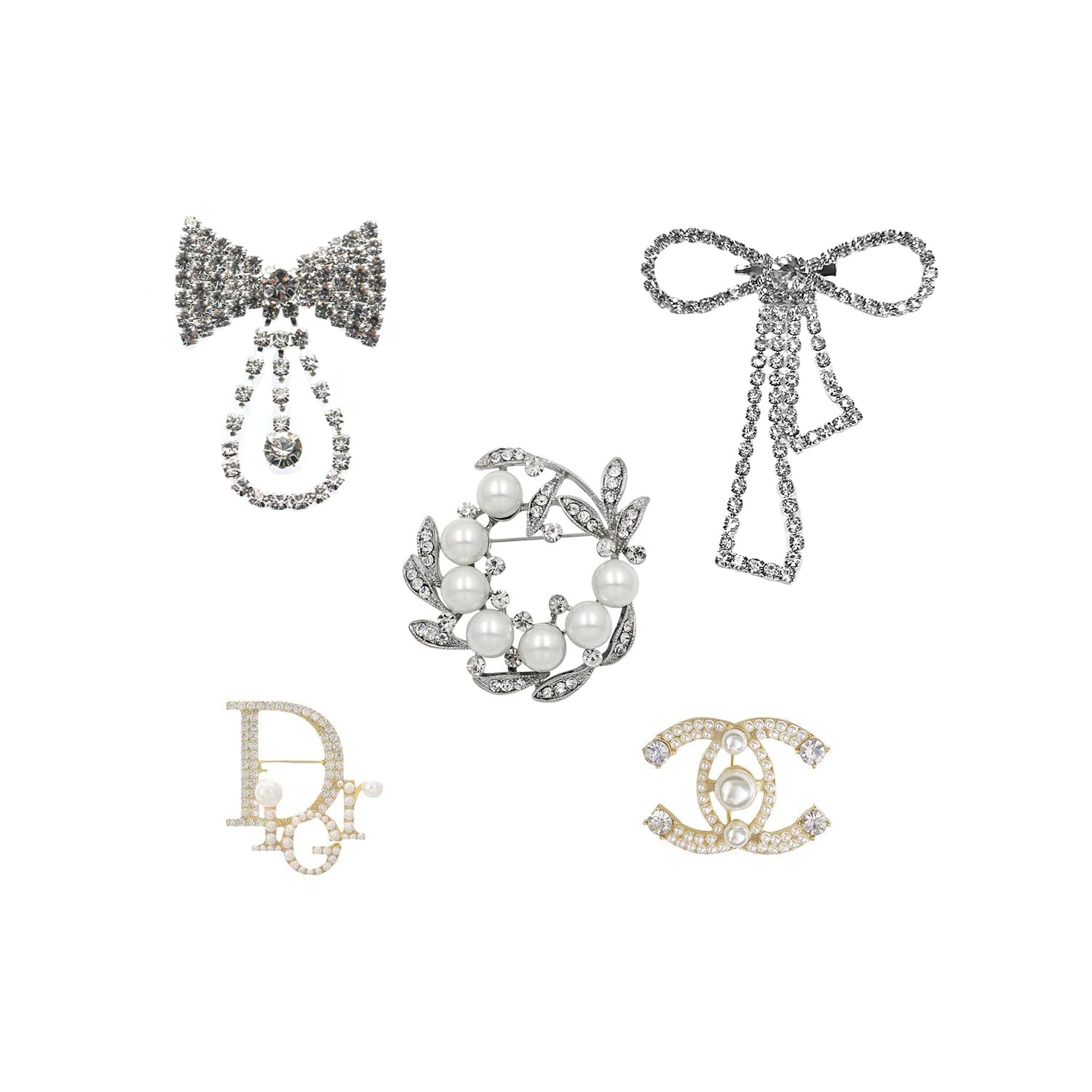 

LYGGIE Brooch of Flower Corsage Pearl Brooch Pin Pin Badge Shiny Cubic Zirconia Elegant Flower Shape Sparkling Fashion Men Women Children Jewelry