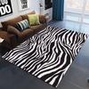 Zebra Stripes Area Rug Animal Skin Print Doormat African Wildlife Animal Carpet for Bedroom Playroom Living Room Soft Floor Mat