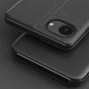 Eco Leather View Case with a Flip and Stand for iPhone 16e - Black