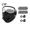 Woodworking Protective Mask Cycling Face with Filter & Breathing Valve, Reusable Carbon Dust Adjustable Goggles, Lightweight Protection Shield