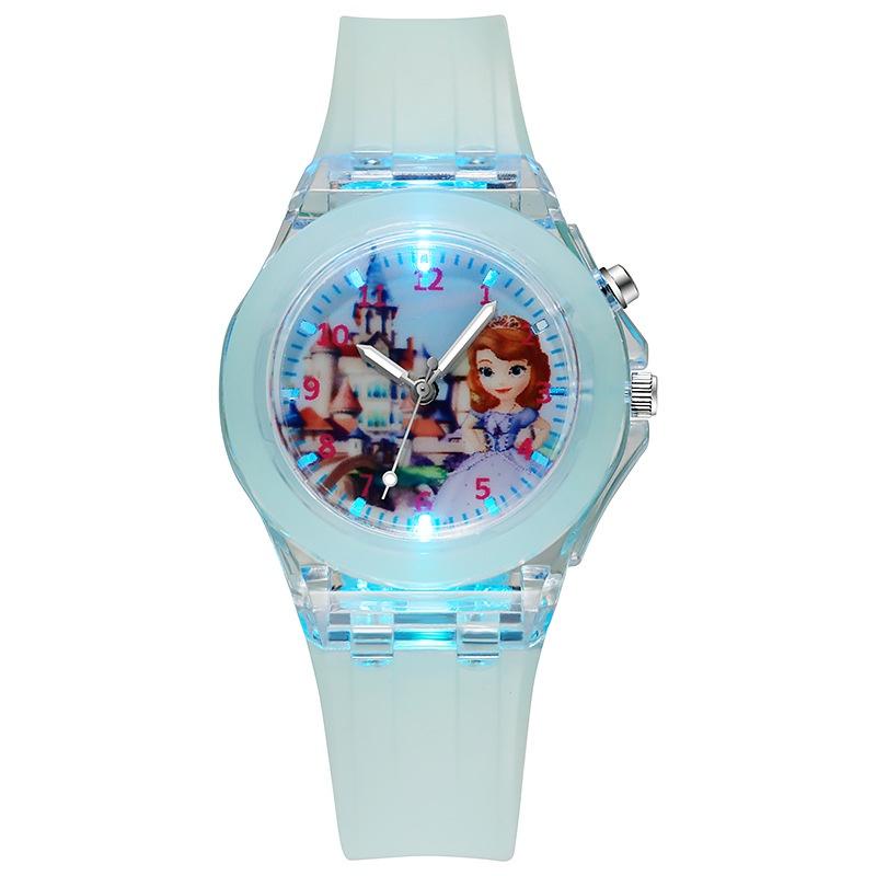 Popular Cartoon Led Silicone Kids Watch Girls' Night Light Glow Watch Wholesale