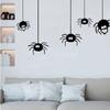Funny Black On Wall Prank Window Wallpaper Decal Spider Sticker Halloween Decoration