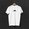 Peeking Black Cat Funny Casual Unisex Breathable Heavyweight T-Shirt