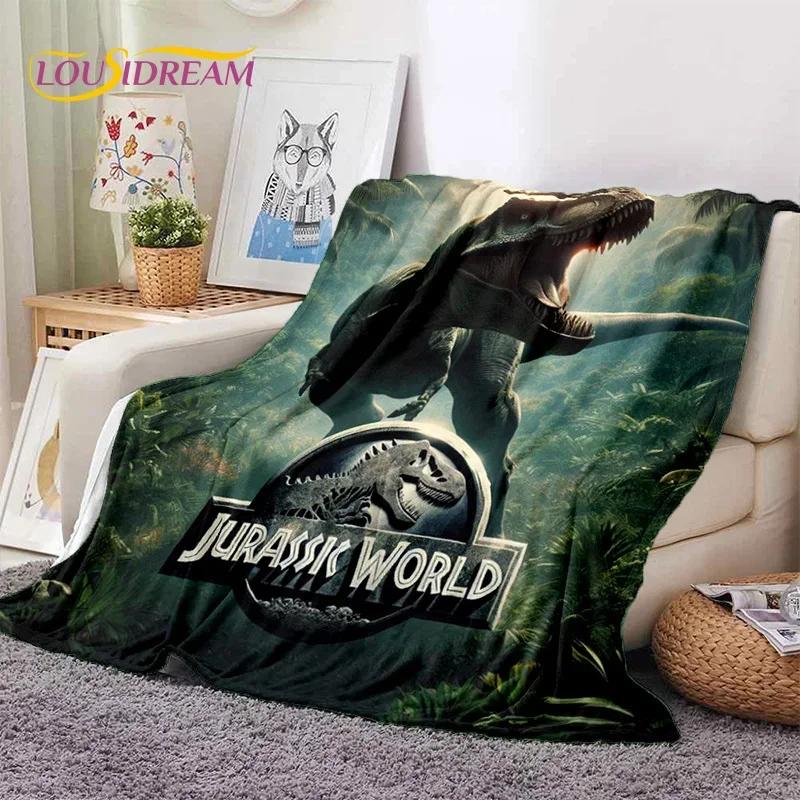 3D Cartoon Jurassic Park Dinosaur Dino Soft Flannel Blankets,Throw Blanket Comfortable Blanket for Picnic Beds Home Bedroom Kids