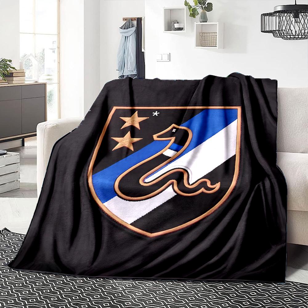 Coperte con Stemma Inter Milan Flanella Stampata Traspirante Calda Coperta da Divano per Casa Ufficio Copriletti 0708a97