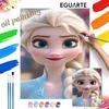 Frozen Elsa Paint By Number Kit Portrait Drawing Canvas DIY Picture Home Decor For Gift Adult Wall Art Professional Craft