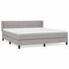 Maison Exclusive - Sommier à lattes de lit avec matelas Gris clair 160x200cm Tissu