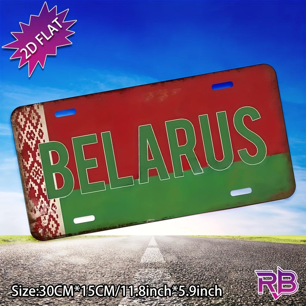 

Belarus Flag Vintage D Flat Aluminum Metal Tin Sign for Patriotic Car Wall Decor Bar Garage Man Cave 15x30cm(5.9x7.8inch)