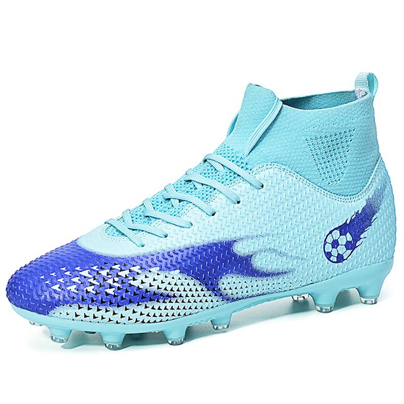 33-45 Men's High-top Sock Mouth Football Shoes Youth Sports Shoes Football Training Shoes Art Makeup Lawn Children Football Boots