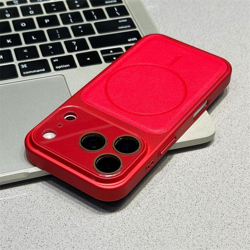 

Magnetic Glass Lens Protector for iPhone 14-17 Pro Cases 12 Pro Max 6.7 красный