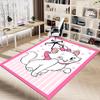 1pc Pink Heart Aristocats Carpet for Playroom Bedroom Living Room Sofa Home Decor,kids Game Area Rug Non-slip Floor Mat Y728135
