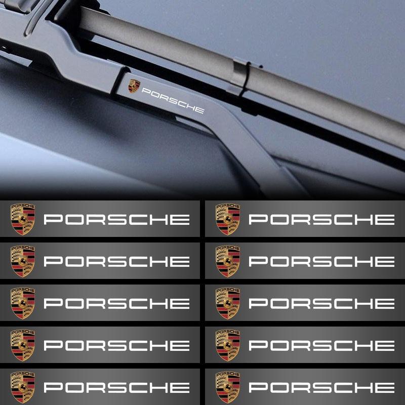 2/5/10Pcs Car Interior Random Stickers Car Steering Wheel Emblem Styling For Porsche Boxster Cayenne Panamera Macan Cayman 911 918 996 917 991