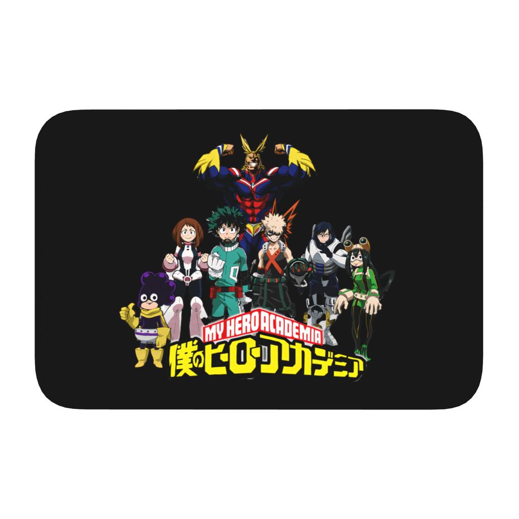 Custom Anime My Hero Academias Japan Manga Doormat Anti-Slip Entrance Kitchen Bath Floor Door Mats Bedroom Balcony Carpet Rug