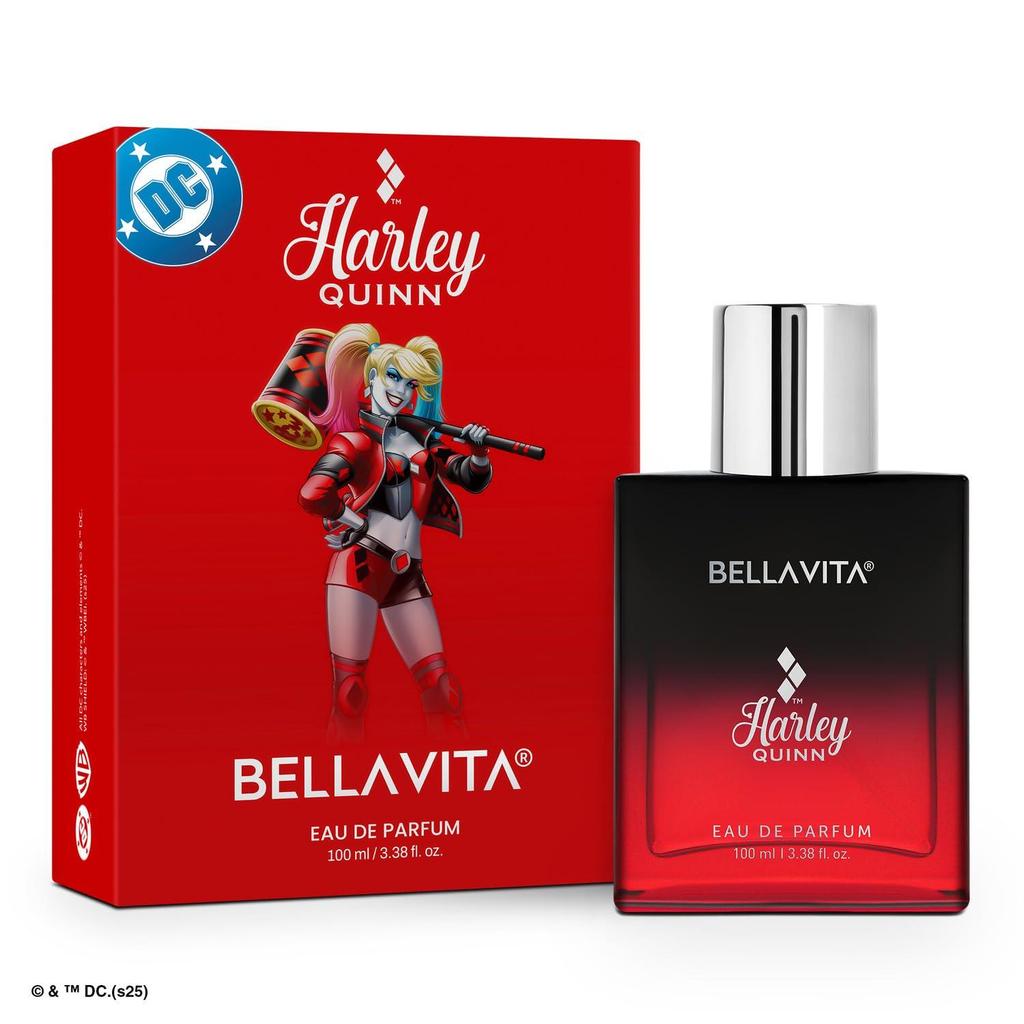 HARLEY QUINN | Long Lasting EDP 100ml Perfume for Woman | Red Fruits, Jasmine and Patchouli | Premium Fragrance for Women