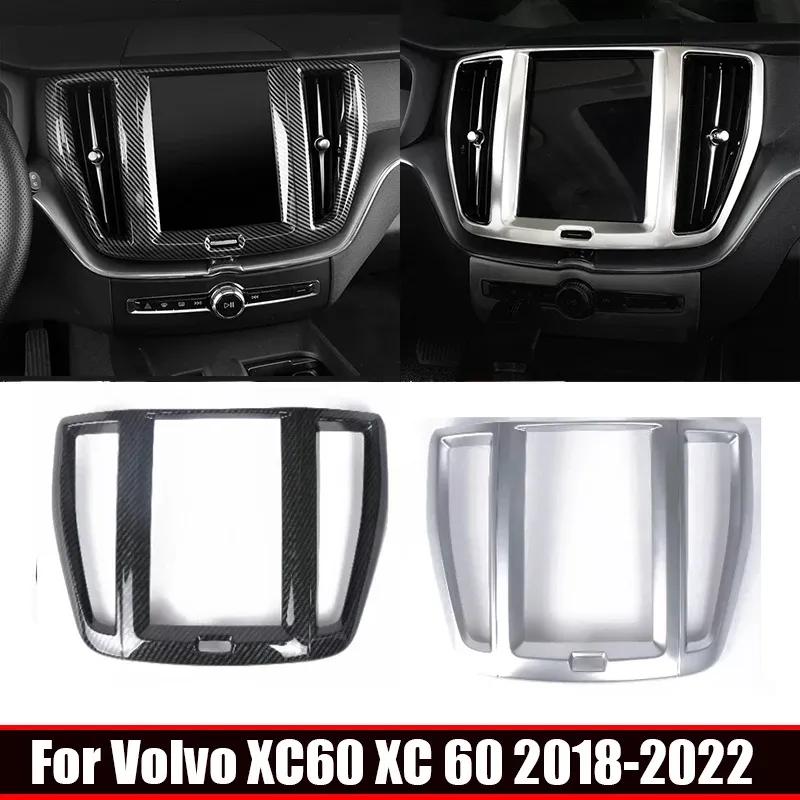 For Volvo XC60 XC 60 2018- Interior Accessories ABS Center Control Console Air Vent Cvoer Navigation GPS Panel Frame Cover