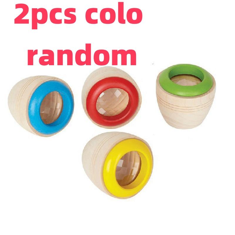 Children's Wooden Kaleidoscope Puzzle Early Education Bee Eye Prism Toy Scientific Observation Physics Experiment