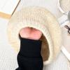 Mohair Knitted Beret Women's Autumn and Winter Literary Retro Plush Woolen Hat Showing Face Small Warm Wool Painter Hat