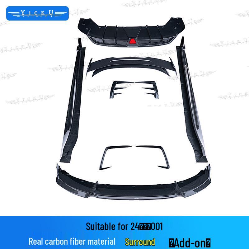 Carbon Fiber Body Kit for Zeekr 001: CMST Front Splitter, Bumper Air Vents, Side Skirts, Rear Diffuser, and Lip