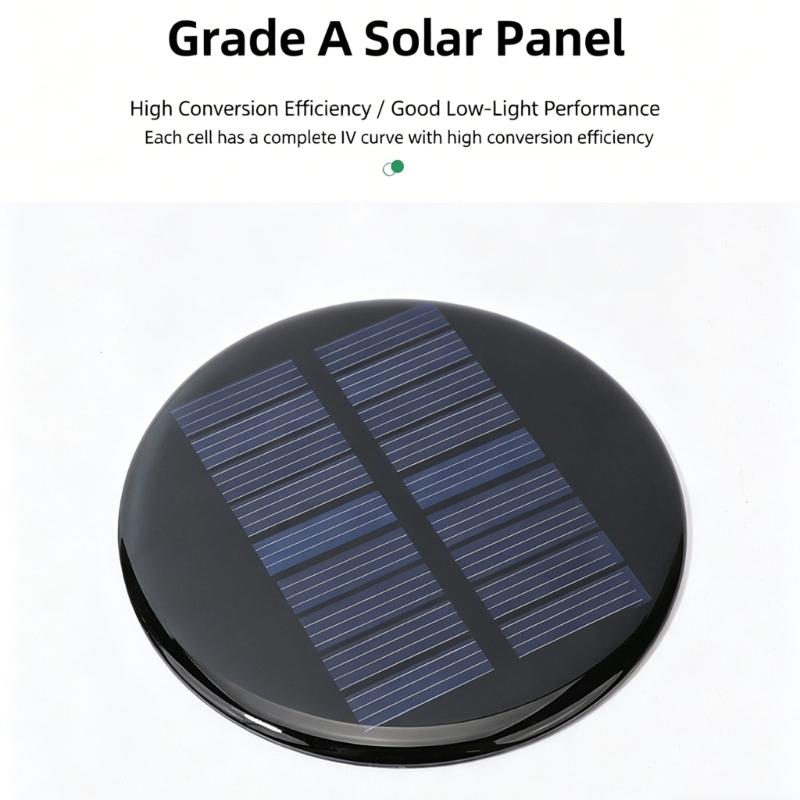 Compactly 72Mm Circular Solar Chargers 4.5V High Conversion Rate Durability for DIY Power Projects Round Solar Panel