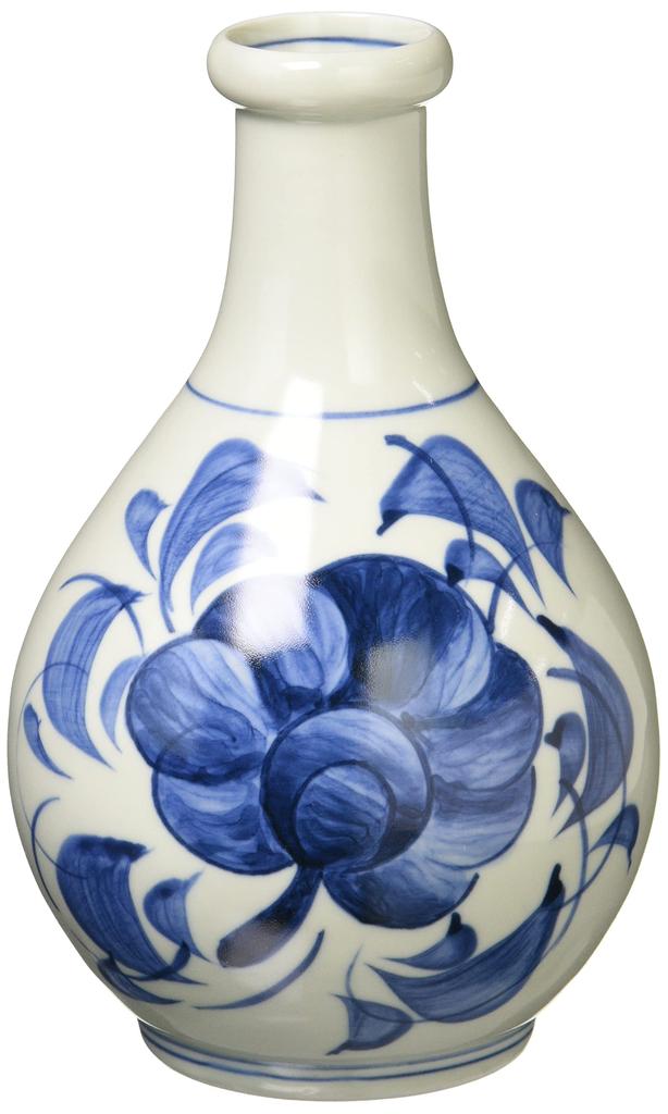 Nishikai Pottery Hasami Ware Peony Crest Sake Bottle 64173