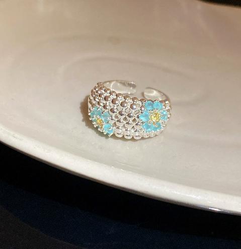 Fashion Flower Zircon Ring, Elegant Luxury Women’s Jewelry