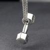 European and American Fashion Fitness Sports Dumbbell Necklace Men's Domineering Korean Version