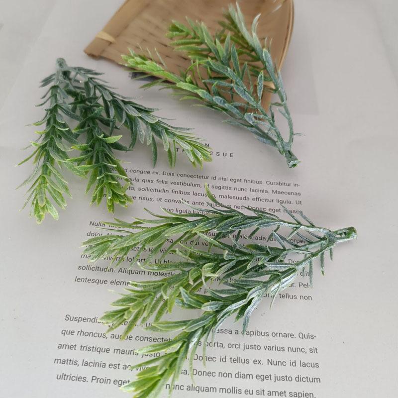 5pcs Mini Branches Stamen DIY Wreath Decorative Accessories Artificial Flower Leaves Grass Christmas Party Decoration Fake Plant
