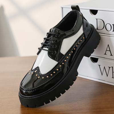 Moda Novo Designer Masculino Rock Punk Preto Branco Misturado Cadarço Aumento de Altura Casual Calçados Tênis para Caminhada Zapatos Hombre