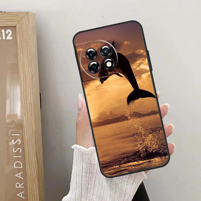 Zvířecí pouzdro s delfínem pro OnePlus 11 12 9 10 Pro 9R 10R 10T 12R OnePlus Nord N30 N20 N10 CE 4 2 3 Lite Kryt
