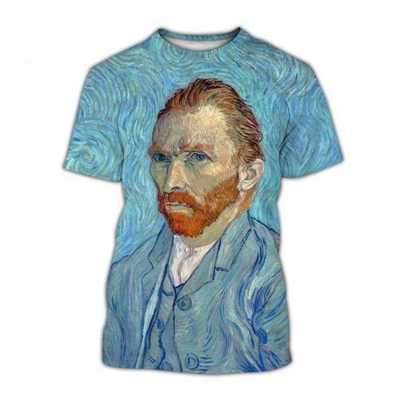 2023 Summer New Style Vincent Van Gogh 3D Print T-shirt Vincent Van Gogh Oil Painting Men Women Casual Fashion Cool Kids T Shirt