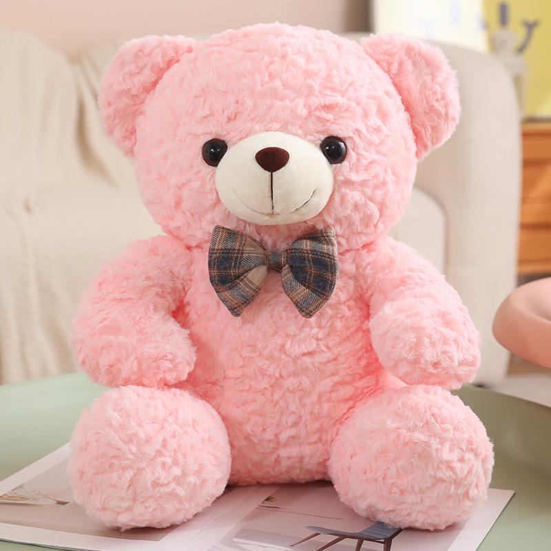 Cute Plush Teddy Bear with Bow – Perfect Companion Doll Gift for Girls