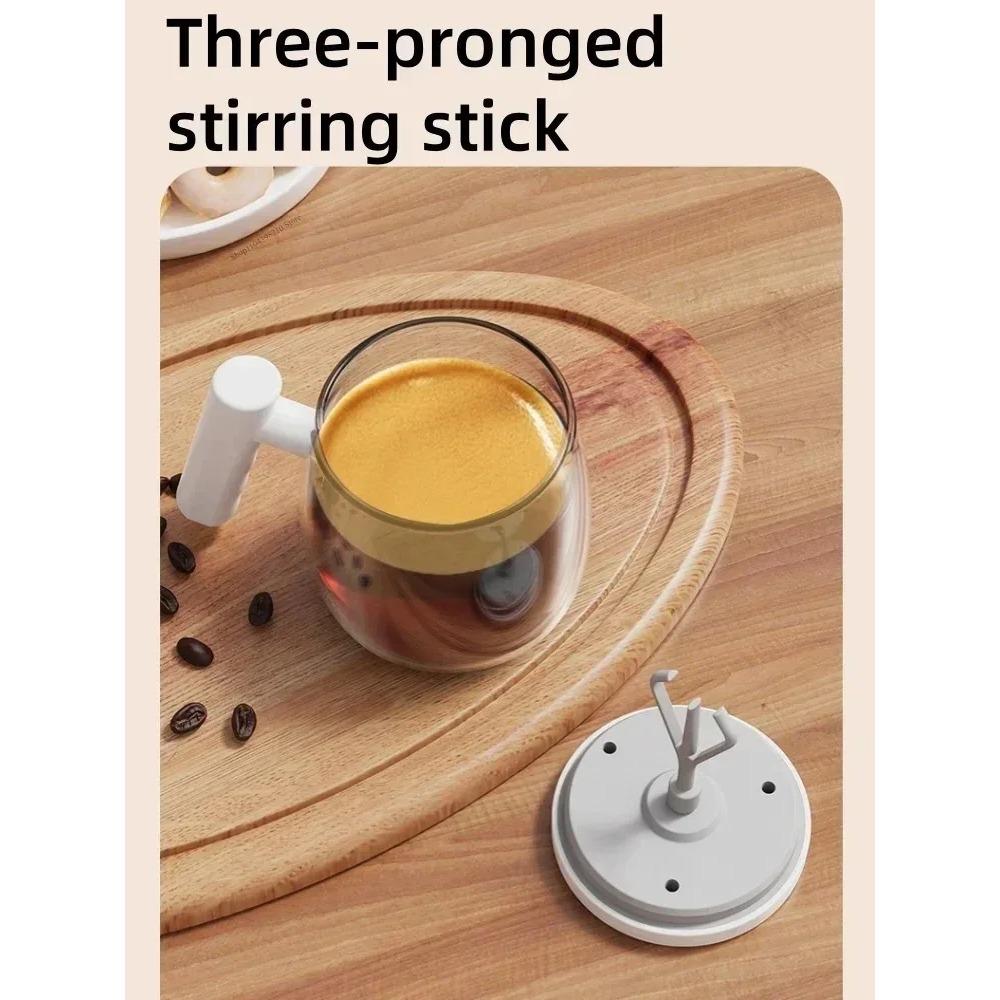Self Stirring Coffee Mug with Lid,400ML Electric Mixing Cup Self Stirring Coffee Mug Glass Mixing Coffee Mug Rotating Home Offic