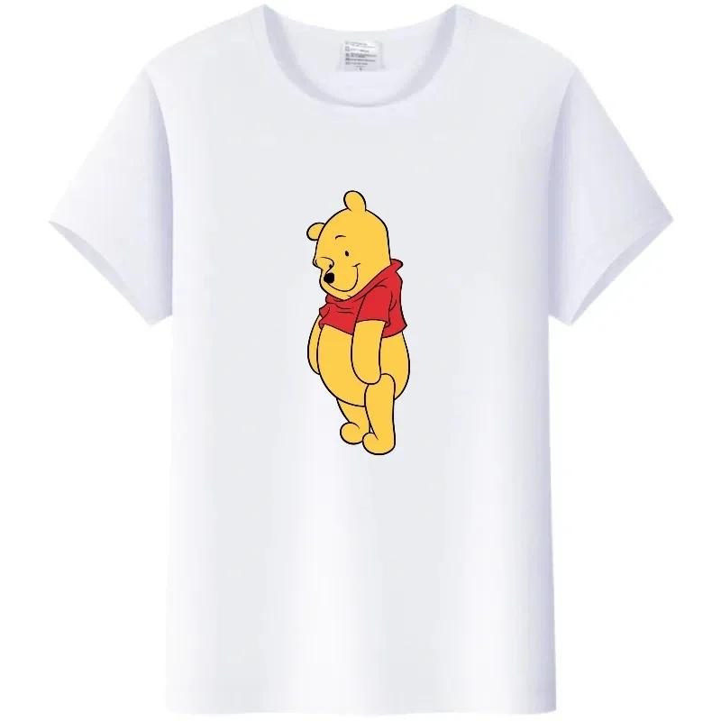 Cute Summer Blouses White Tees Harajuku Tshirt Gothic Clothes Tops Cartoon Pooh Tigger Graphic T-shirt Unisex
