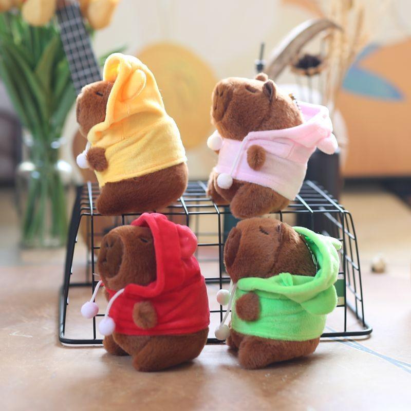 Sweet And Playful Capybara Plush Keychain With Premium Short Plush Fabric