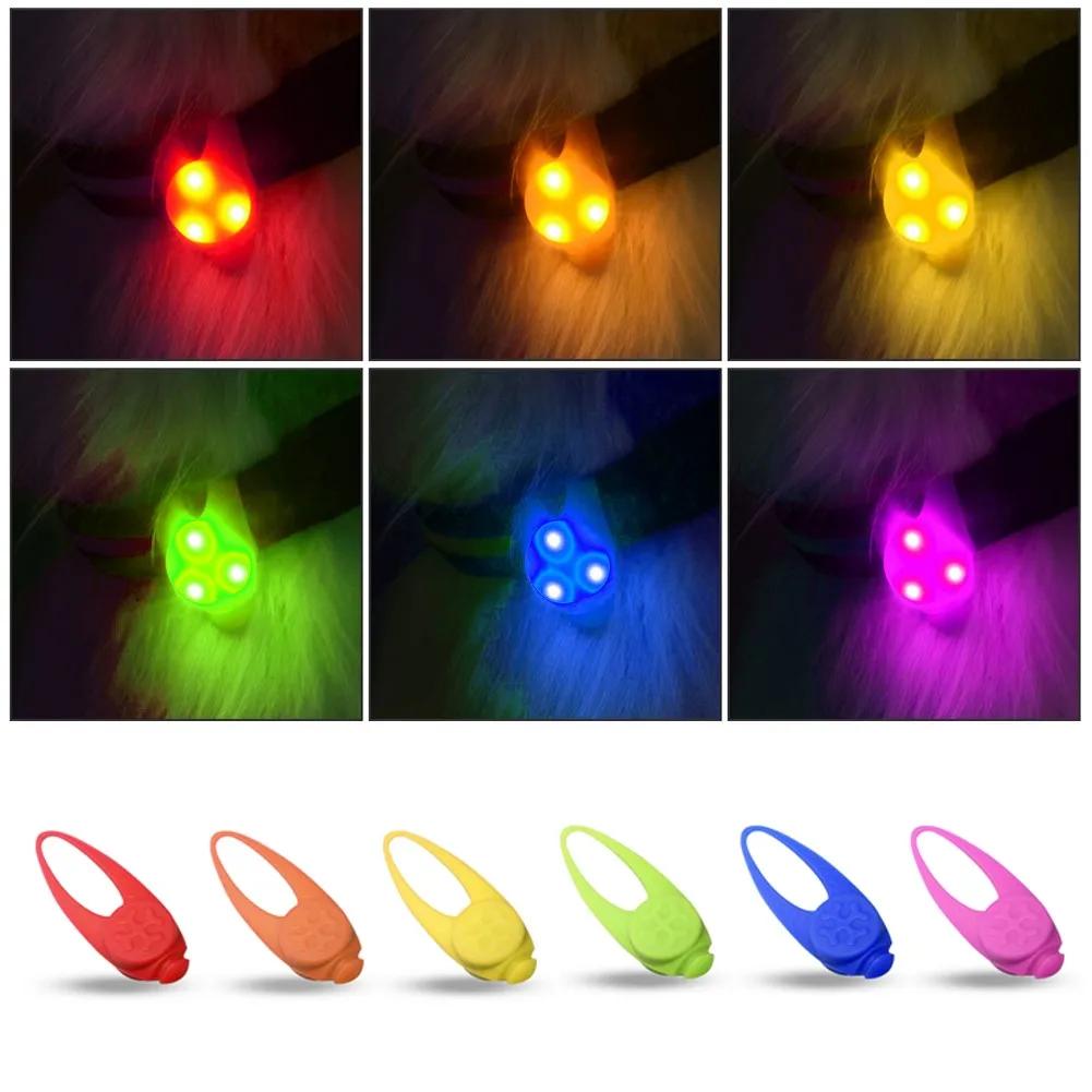 Safety Flashing Glow Light New Pet Led Silicone Rubber Pendant Blinking Led Collar Luminous Pendant for Pet Dog Puppy Necklaces