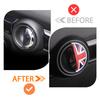 2PCS For MINI Cooper S Accessories Gray Union Jack 3D Car Door Handle Stickers