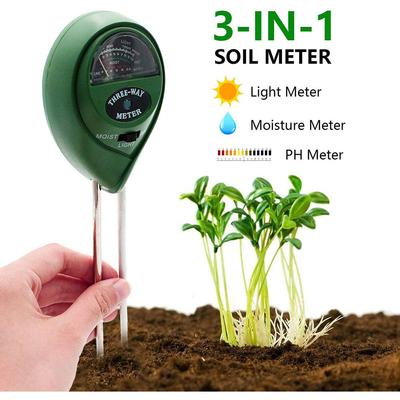 Multi-functional Acidity Sunlight Monitor Moisture Sunlight Testing 3in1 Soil Tester pH Test Meter