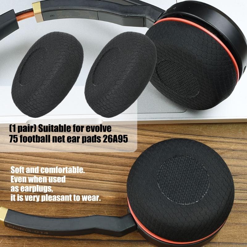 Replacement Memory Foam Earpads Ear Pad for Evolve 75 75+ /75 UC/75MS Headphones Ear Cushions Earmuffs Ear Cover