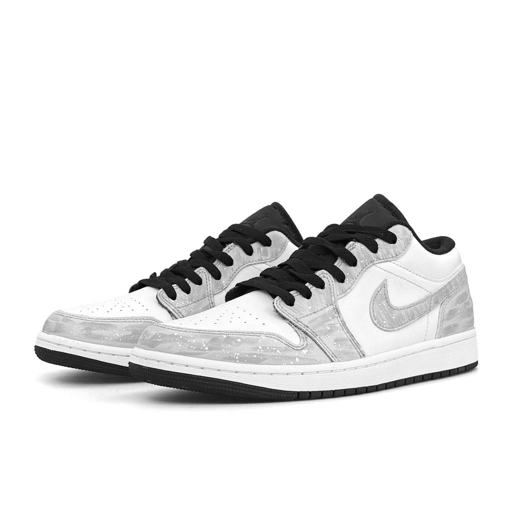 Jordan Air Jordan 1 Abrasion Resistant Abrasion Resistant Low Top Vintage Basketball Shoes Unisex Gray White 553558-081(Team1626-)