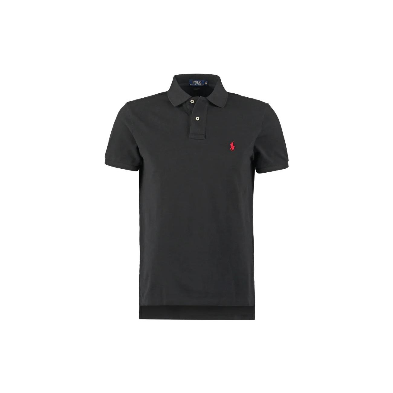 

Polo Ralph Lauren Solid Color Logo Embroidered Short Sleeve Polo Shirt Men tops Black 710654220-002 S