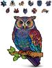 CRAFTHUB Wooden Jigsaw Puzzle - Owl Wooden Puzzle for Adults and Kids - Animal Shape, Family Game, Gift for Women and Men, 158 Pieces, A3 Size,