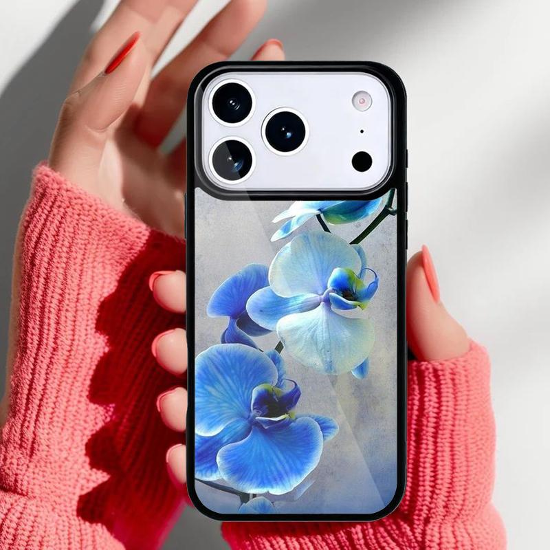 Orchid Flowers Colorful soft Phone Case for iPhone 17 Air 16e 15 14 13 Pro Max Back Cover for 12 11 Pro Coque